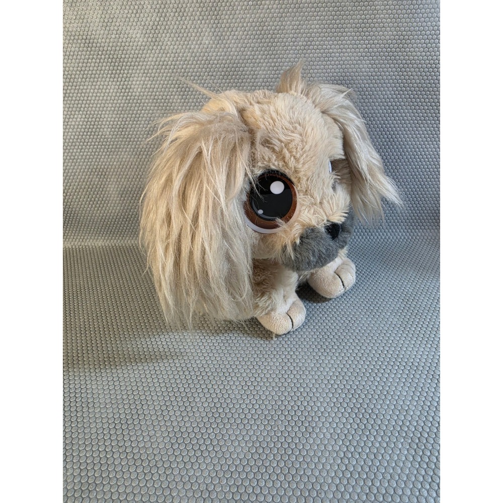 Little Tikes Rescue Tales Interactive Pekingese Plush Dog Tan Shaggy Toy